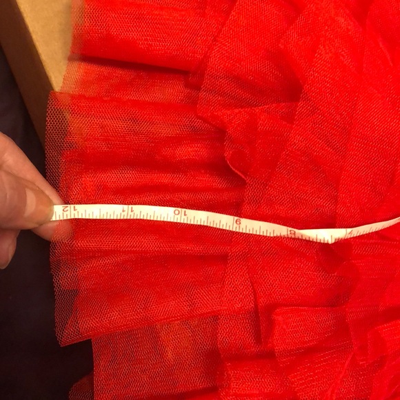 Black waisted Red tule tutu for girls 12m dress up - Picture 6 of 6